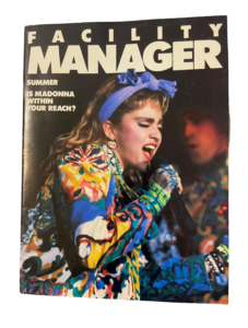First cover of Facility Manager magazine featuring Madonna