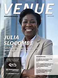Venue Professional magazine cover with Julia Slocombe