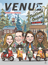 VP magazine cover with cartoon caricatures of IAVM Board
