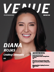 Cover of Venue Professional magazine with Diana Rojas