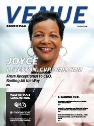 VP magazine cover with Joyce Leveston, CVP, CMP, CMM