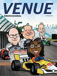 VP magazine cover with cartoon caricatures of IAVM Board