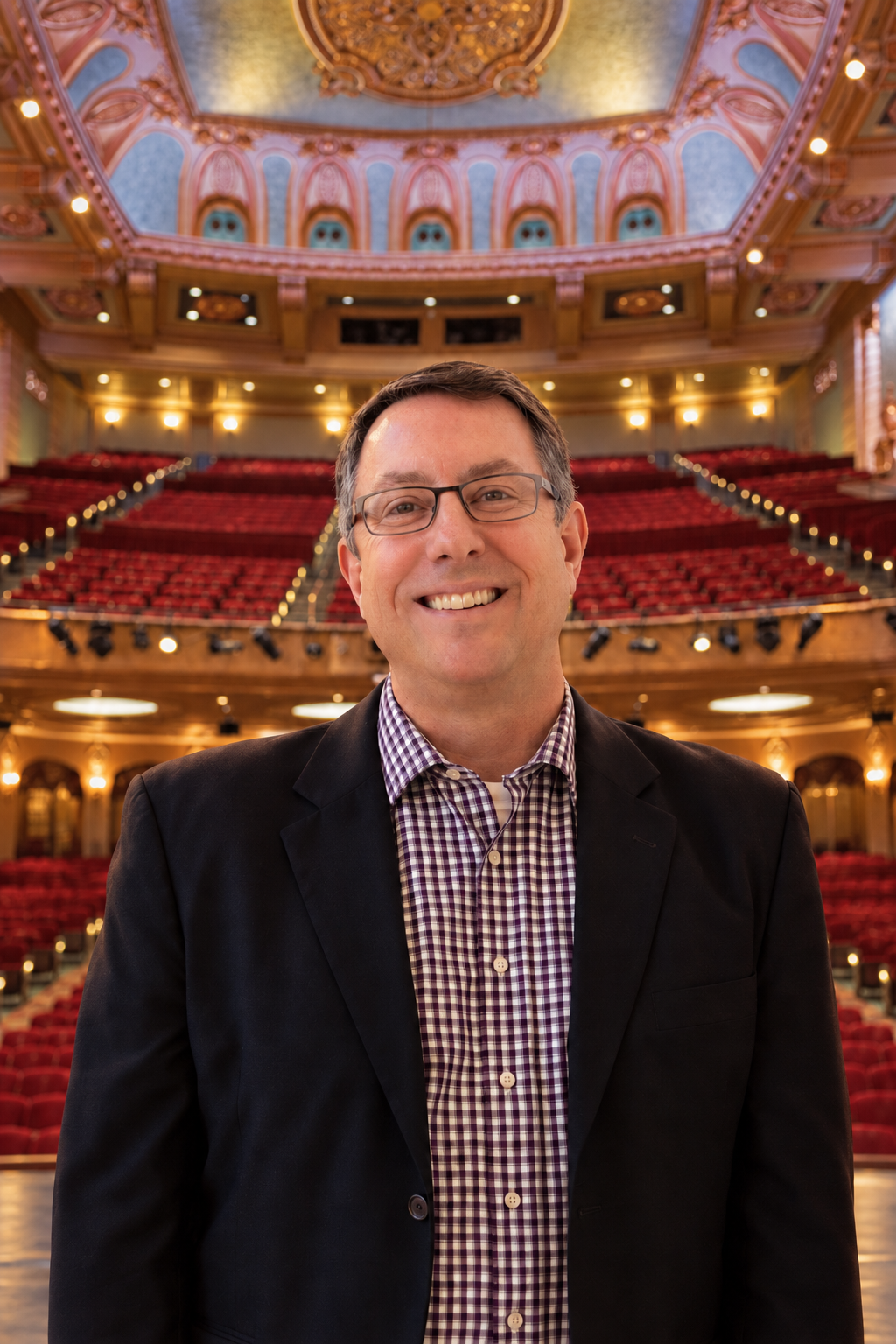Michael Silva portrait in Paramount Theatre
